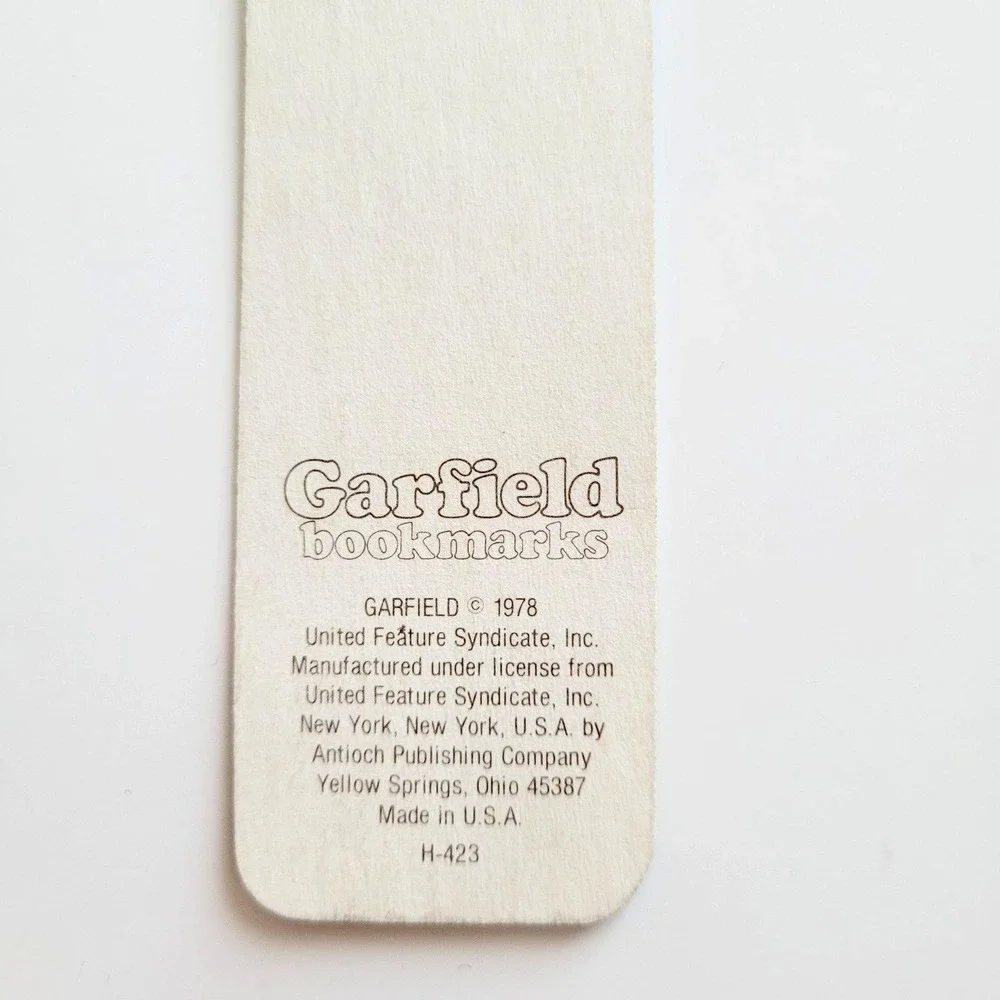Vintage 70s Garfield Bookmark Jogger Joke Comic Jim Davis Antioch USA 1978 H-423